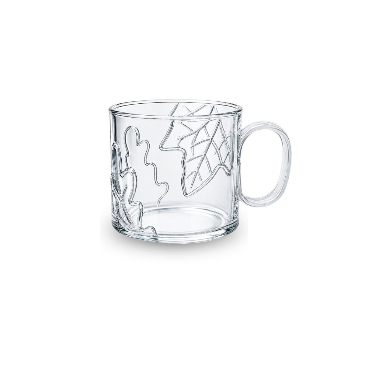 Lot de 2 mugs en verre feuilles, LES AMIS DES BOIS transparent, ARTIME