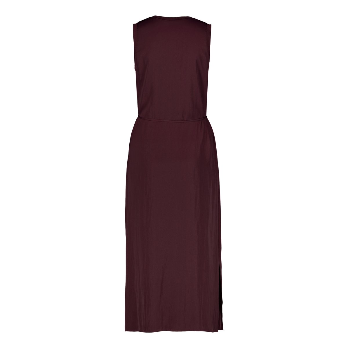 Robe droite à bordures côtelées dark aubergine, ZERO