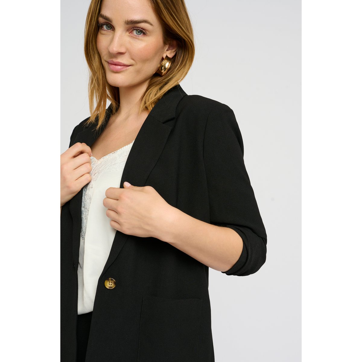 Blazer noir pitch black, CREAM