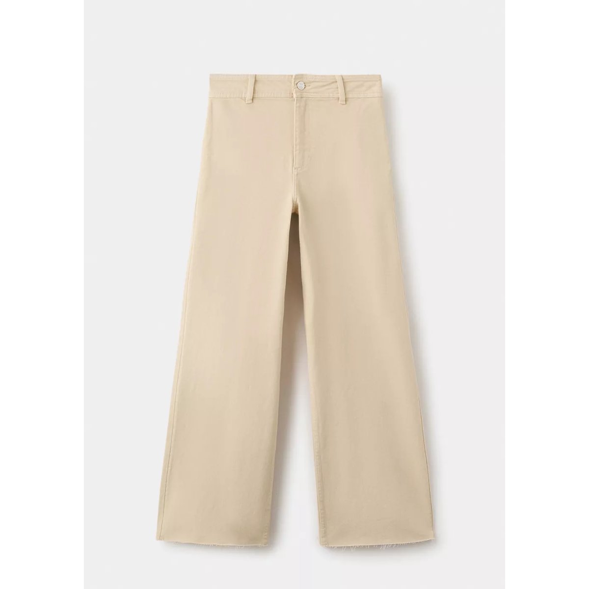 Jean style jupe-culotte Catherin taille haute vanille, MANGO