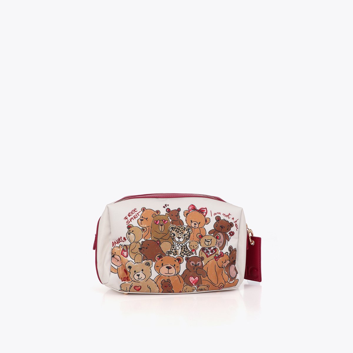 Trousse de toilette imprimée ours ivoire, LOLA CASADEMUNT