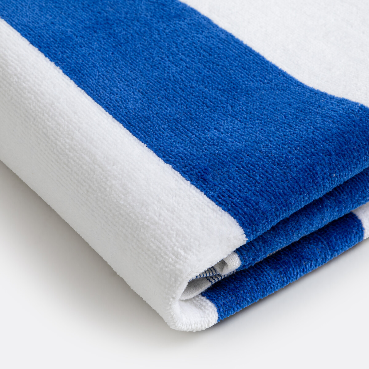 Telo mare velluto 420 g, Hendaye navy/bianco, LA REDOUTE INTERIEURS