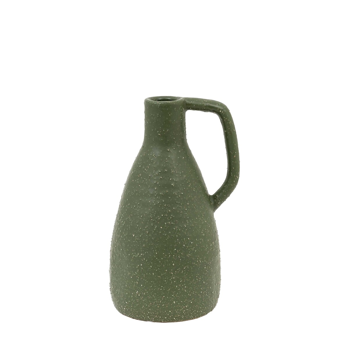 25cm Ceramic Vase with Handle green, ÉDITÉ