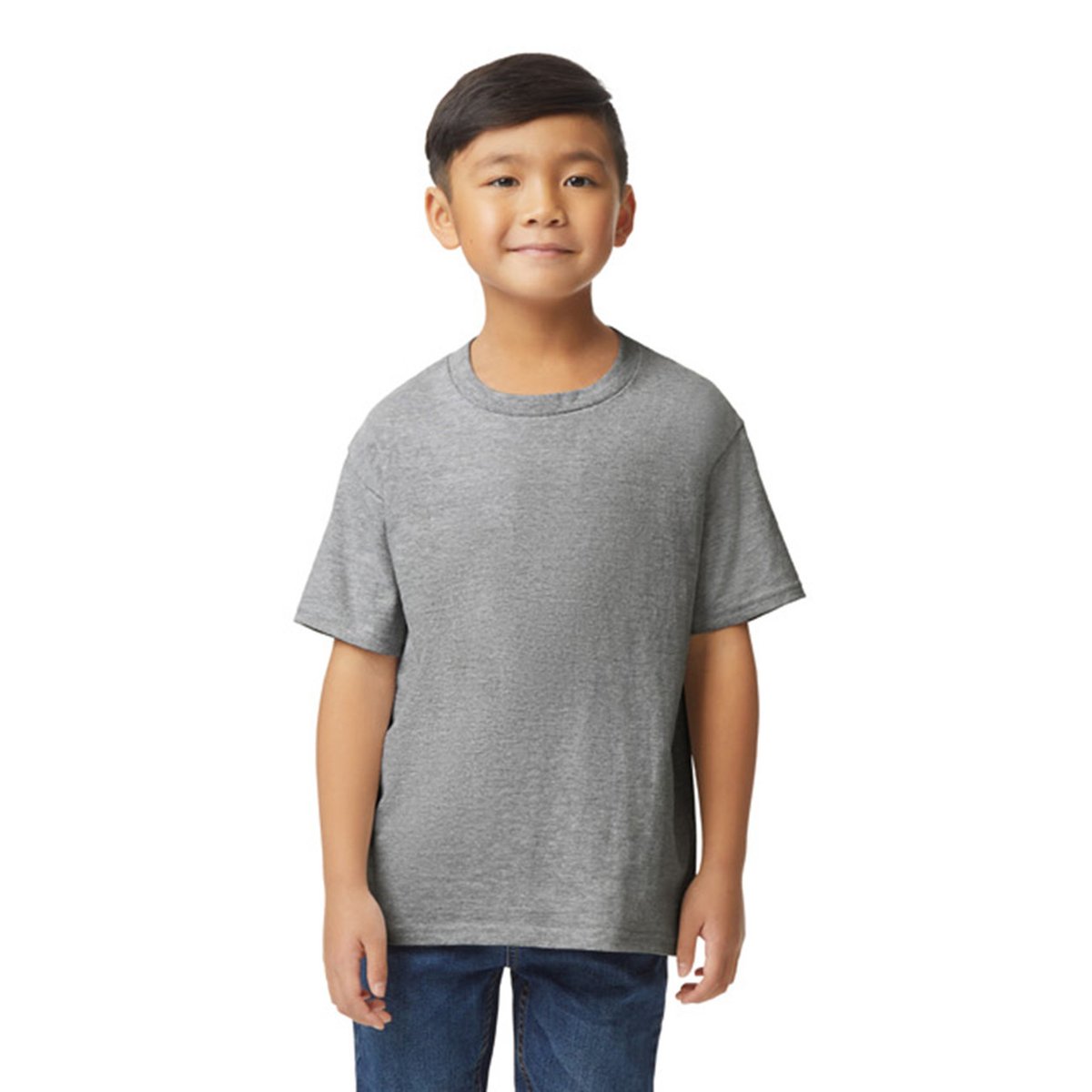 T-shirt SOFTSTYLE gris chiné, GILDAN