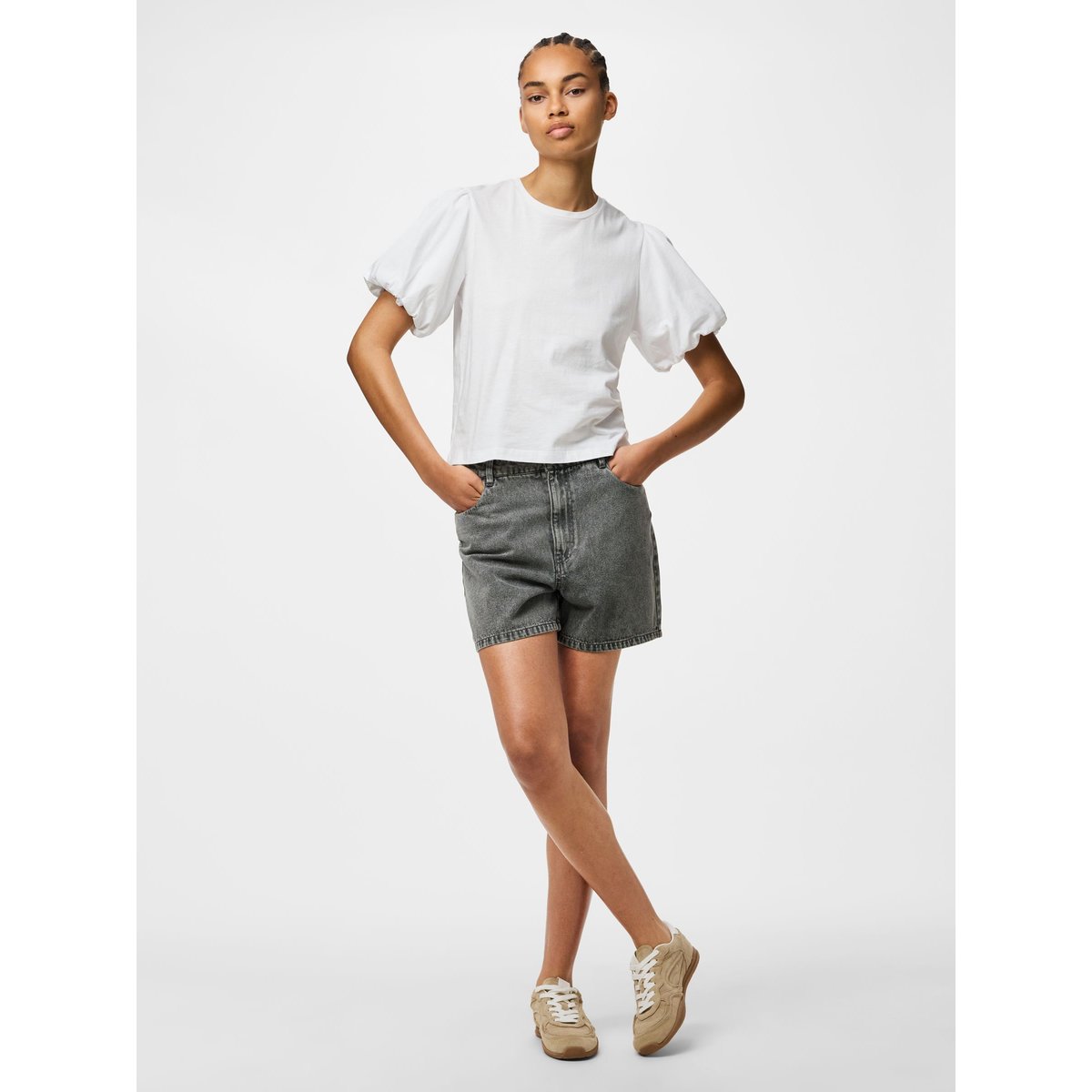 T-Shirt bright white, PIECES