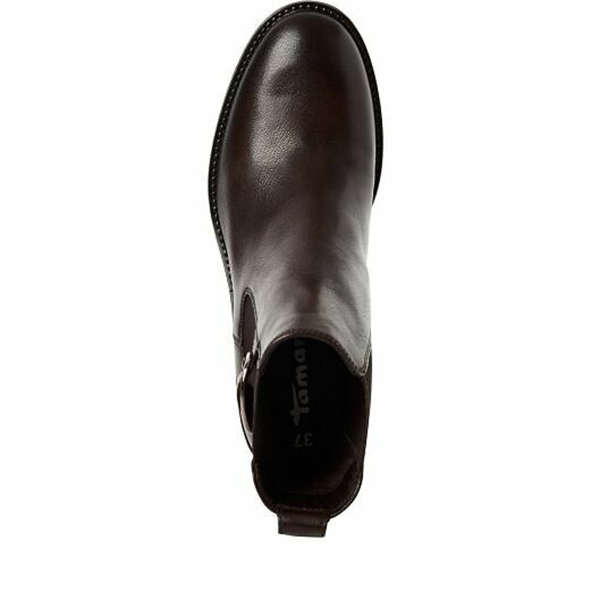 Leather Heeled Ankle Boots dark brown, TAMARIS