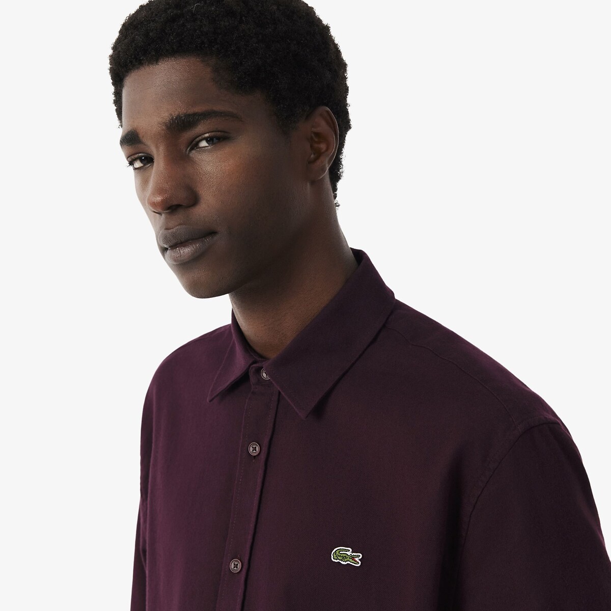 Chemise en flanelle, Regular Fit bordeaux, LACOSTE