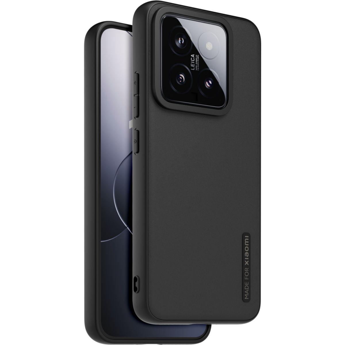 Coque Xiaomi 14 premium Noir couleur unique, MADE FOR XIAOMI