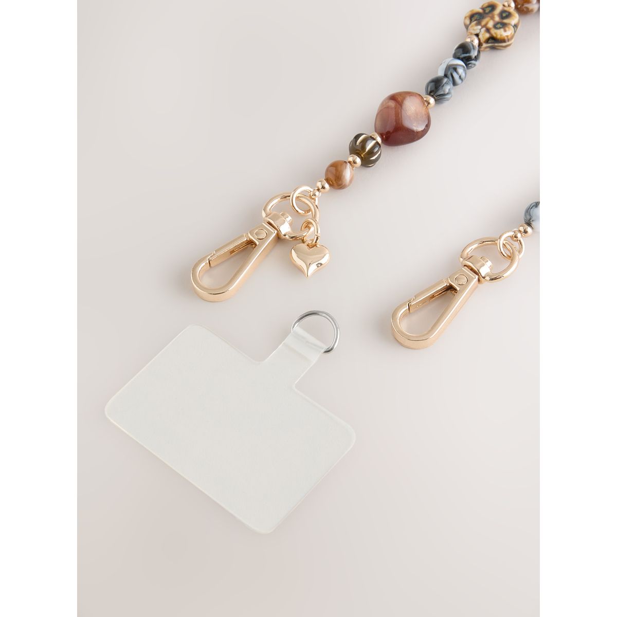 Sangle pour téléphone avec perles et résine bleu, NEXT