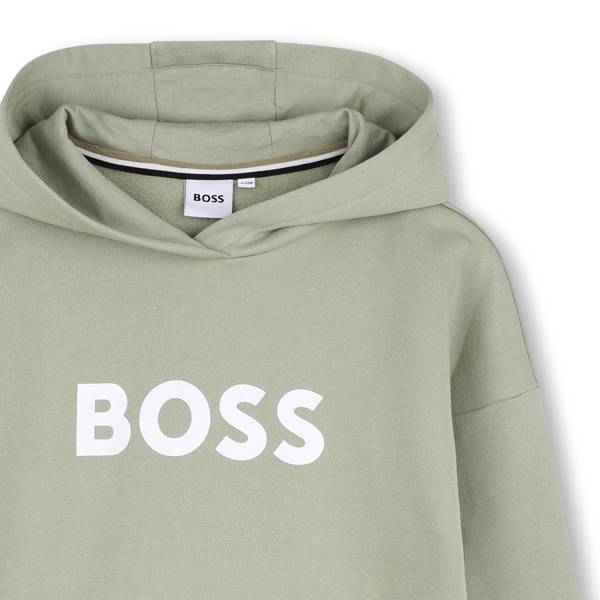 Sweat-shirt à capuche gris, BOSS KIDSWEAR