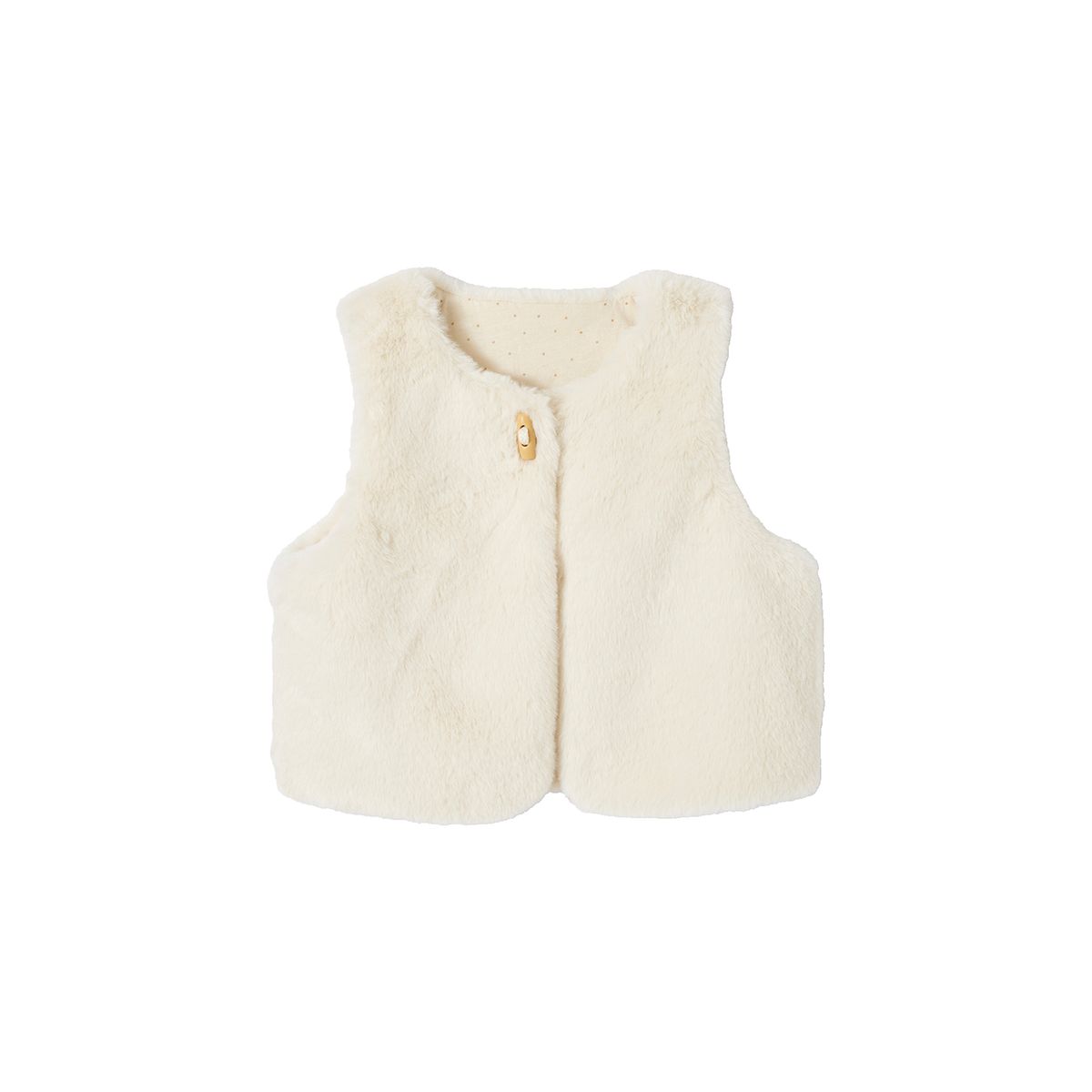 Ensemble de Noël bébé : robe, gilet en imitation fourrure, collants et bandeau assorti rouge, VERTBAUDET