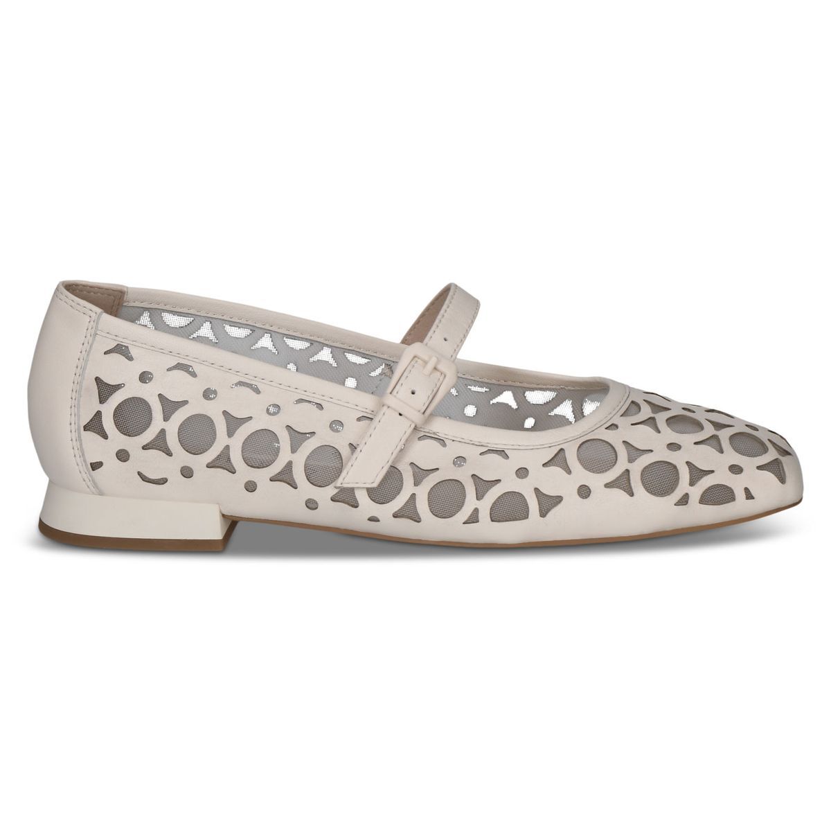 Ballerine en cuir vanille combiné, CAPRICE