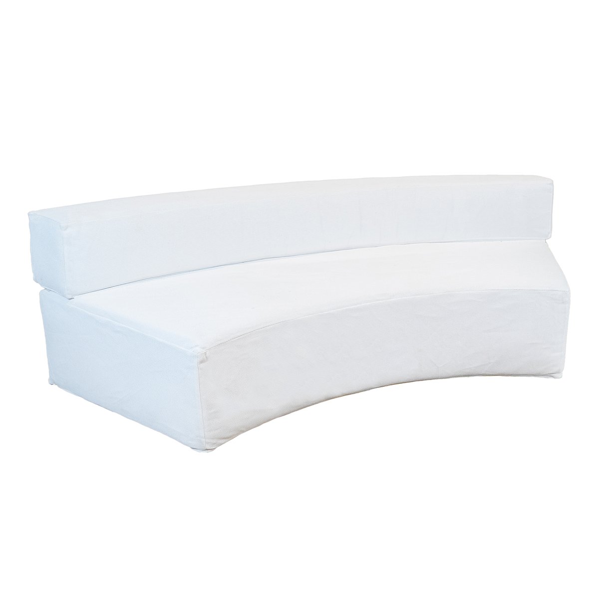 Canapé banquette demi-lune blanc, MX HOME