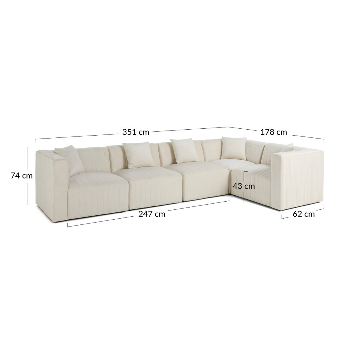 Canapé d'Angle réversible 6 places - NOVA rouge, BEST MOBILIER