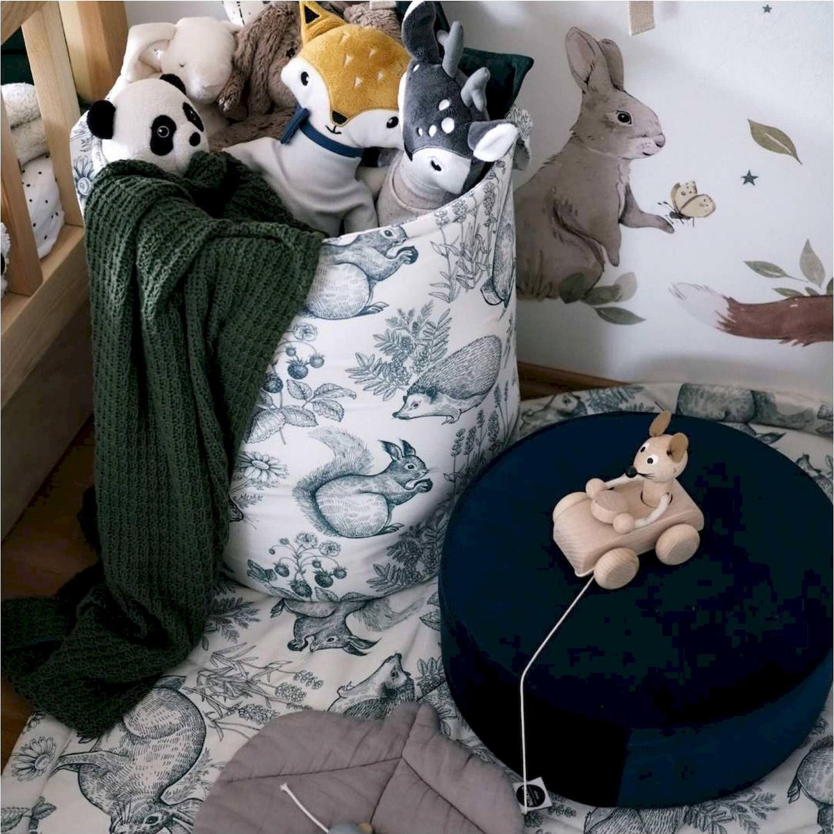 Panier à jouets rond en coton, MAGIC multicolore, RECOLLECTION