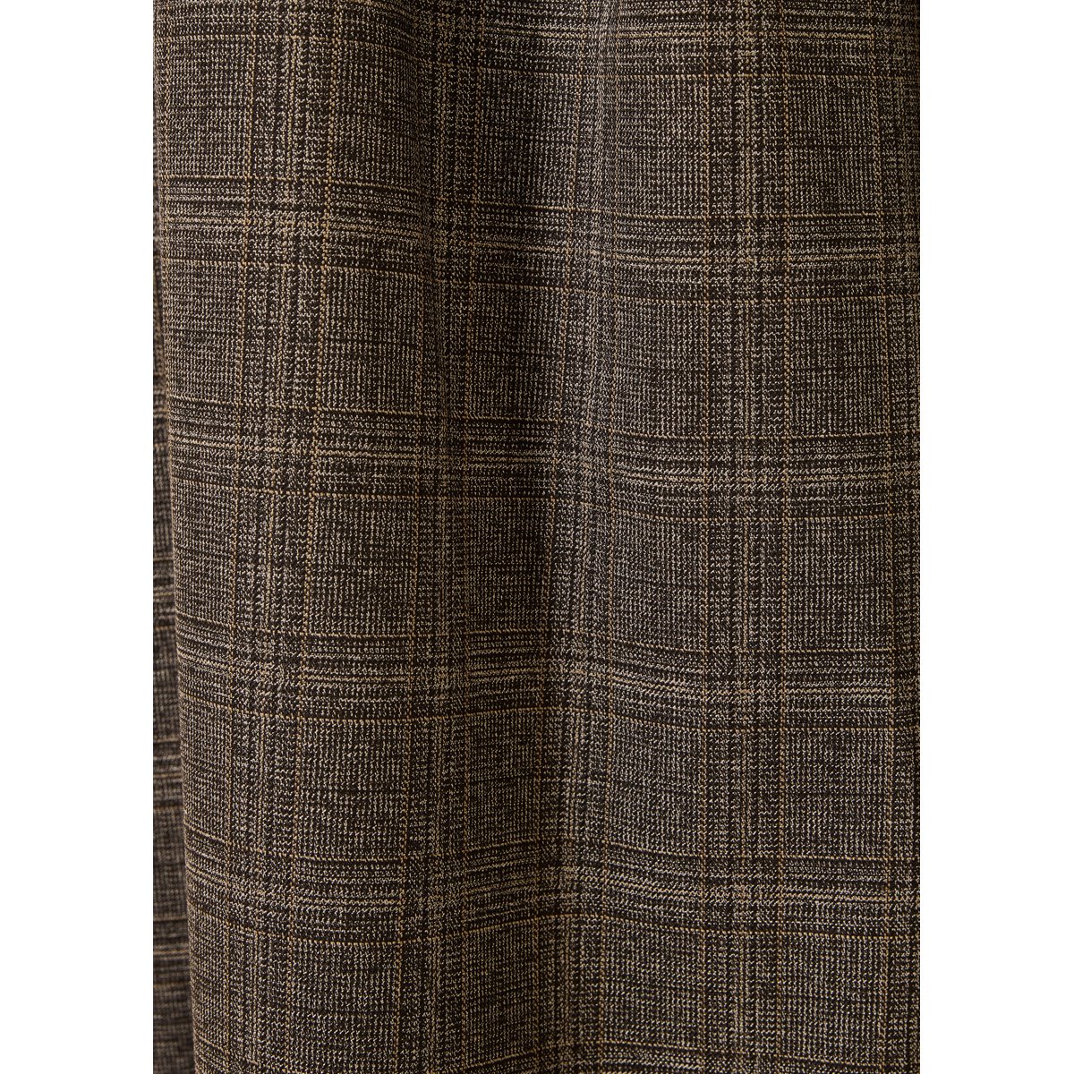 Pantalon jupe culotte 7/8ème à carreaux marron, LA FEE MARABOUTEE