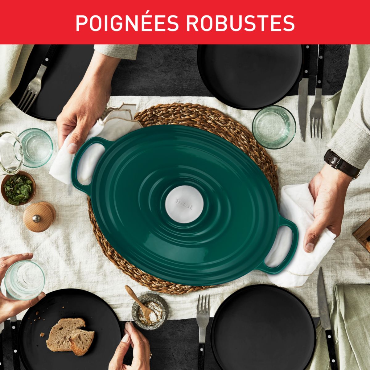 Cocotte ELEGANCE 24cm Vert Forest vert, TEFAL