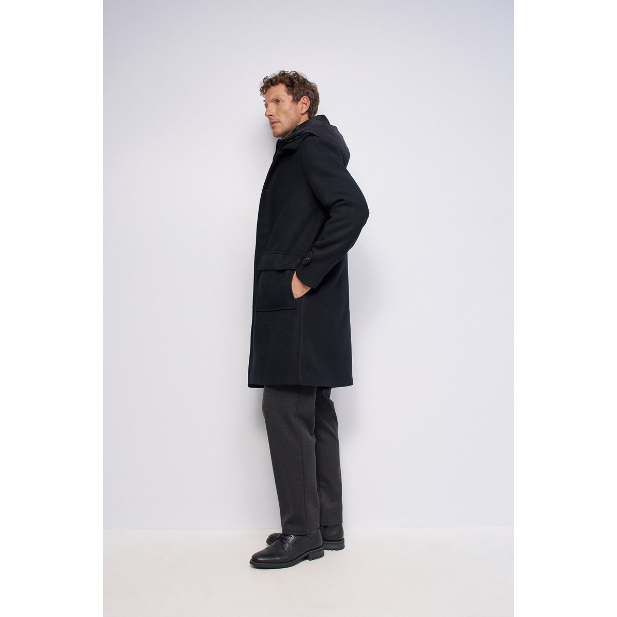 MANTEAU EN DRAP AVEC CAPUCHE bleu foncé, SALSA JEANS