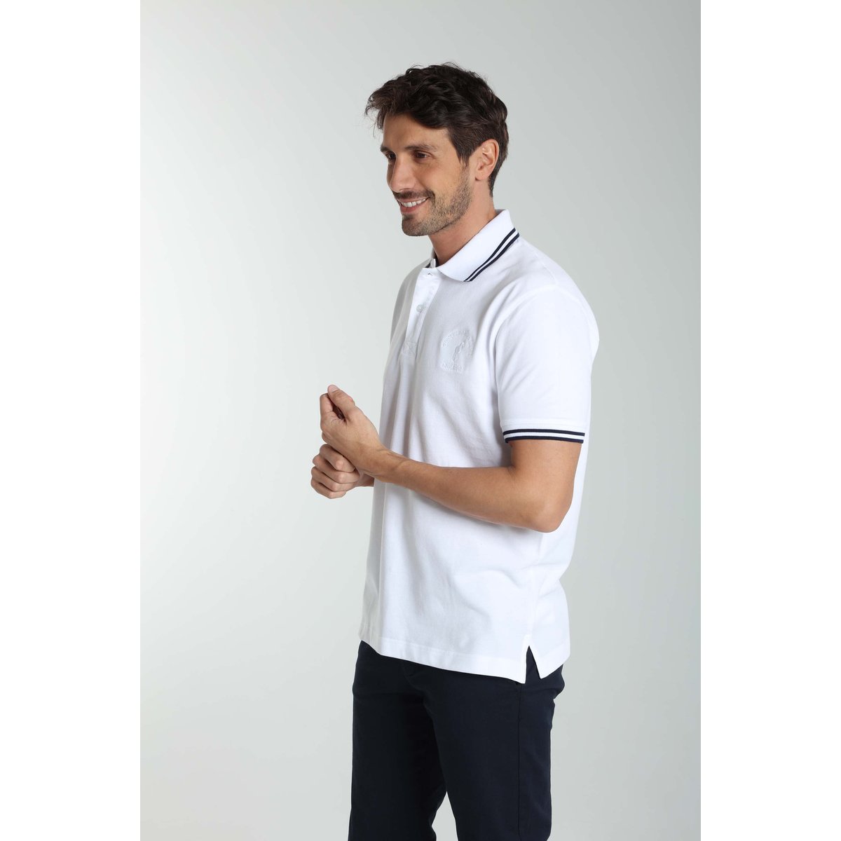 Polo manches courtes en coton PRAY blanc, GENTLEMAN FARMER