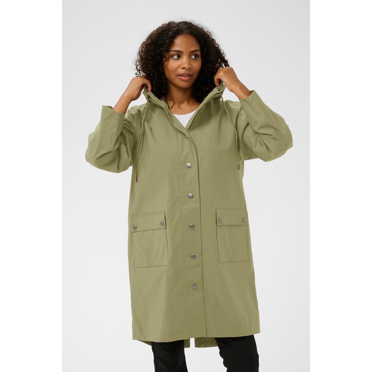 Manteau vert dusky green, KAFFE