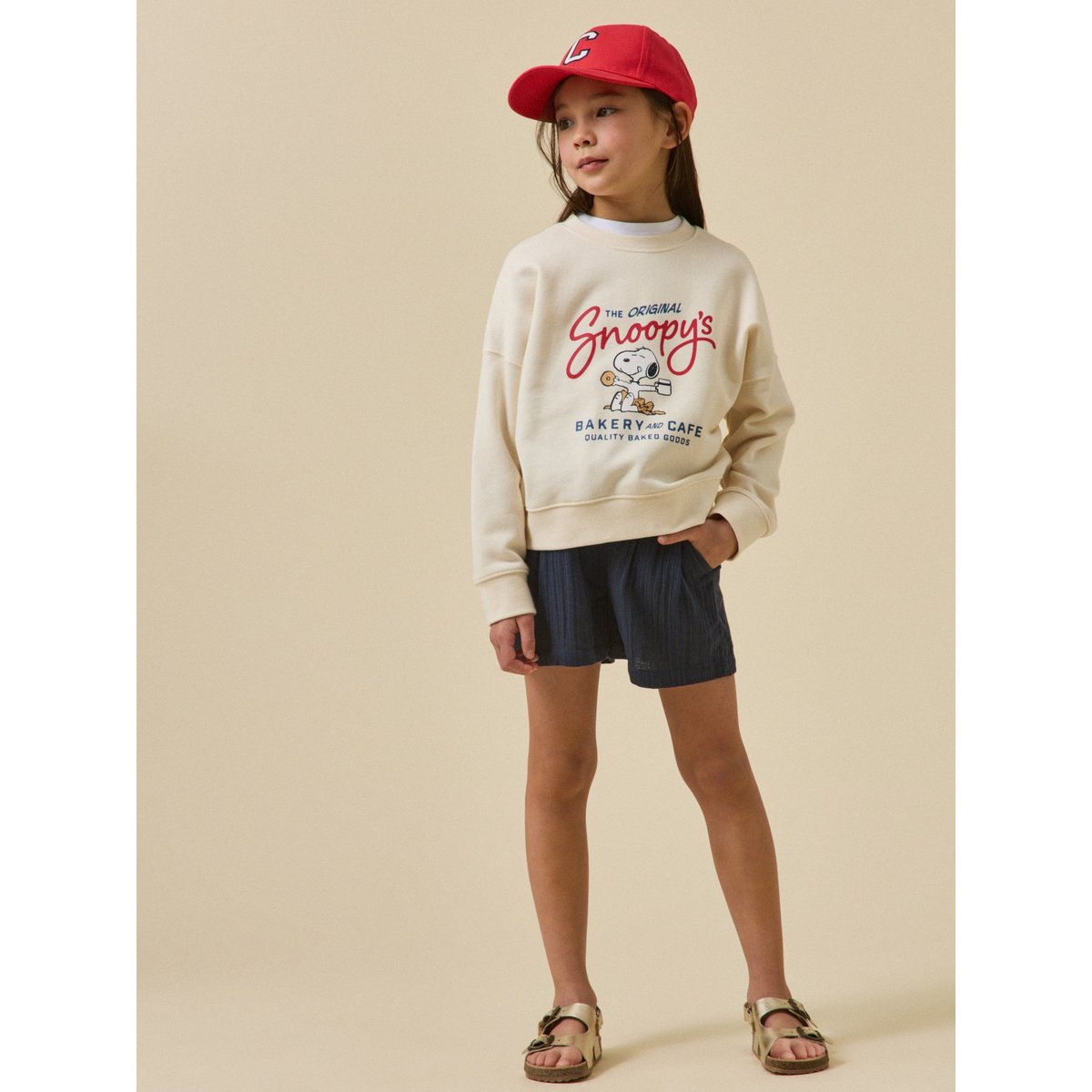 Short  en gaze de coton - Collection JUNIOR marine, CYRILLUS