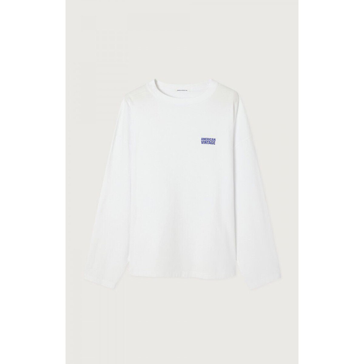 Gixy Loose-Fitting Long Sleeve T-Shirt white, AMERICAN VINTAGE