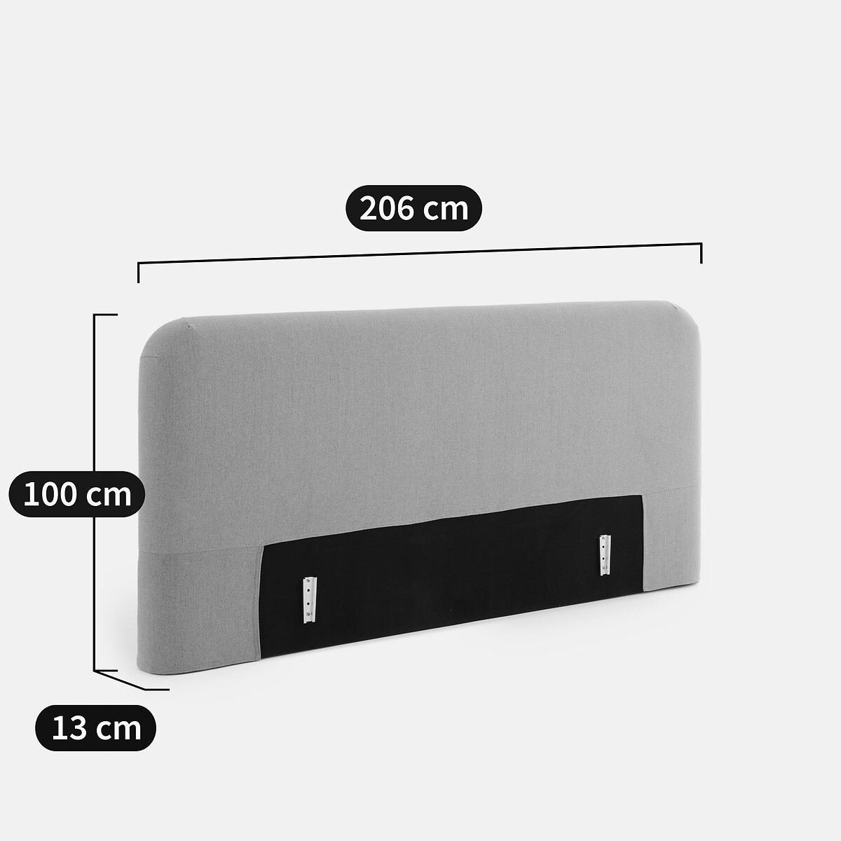 Cabecero con funda extraíble, tejido de chenilla texturizado, BOLEA azul , LA REDOUTE INTERIEURS