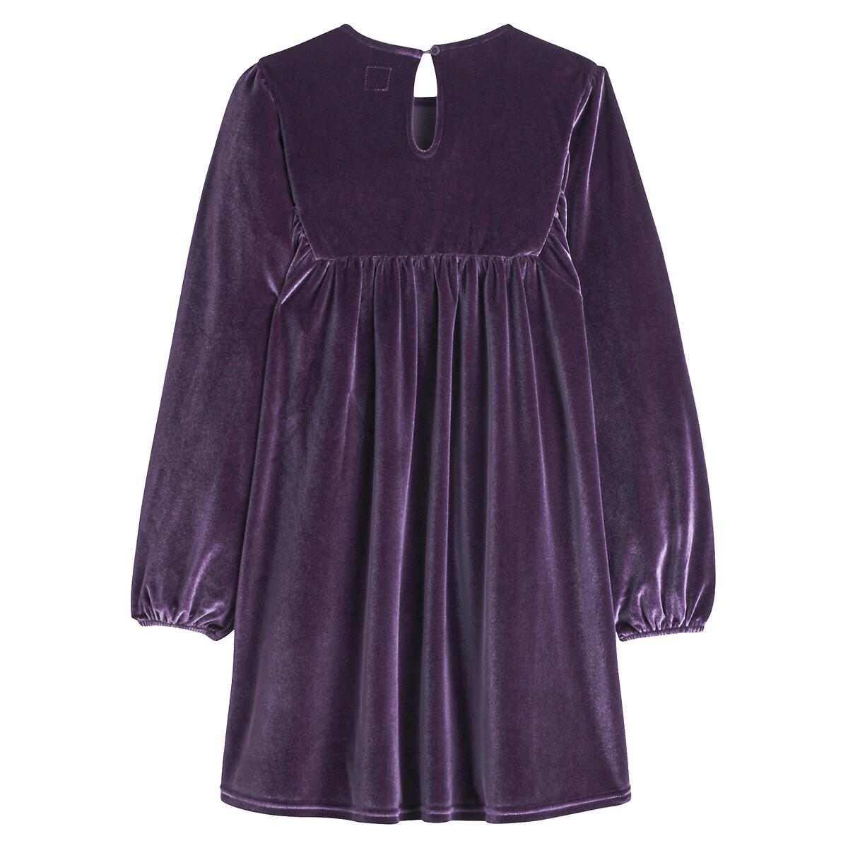 Velour Long Sleeve Dress purple, LA REDOUTE COLLECTIONS