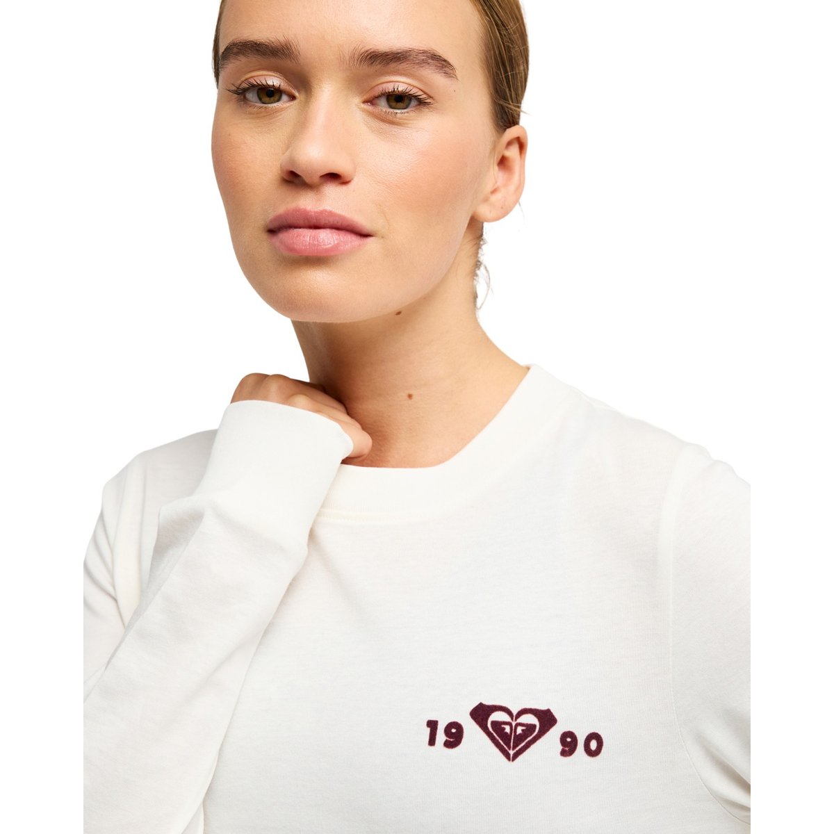 Haut de sport manches longues ESS ENERGY ELEVATED. blanc whisper white, ROXY