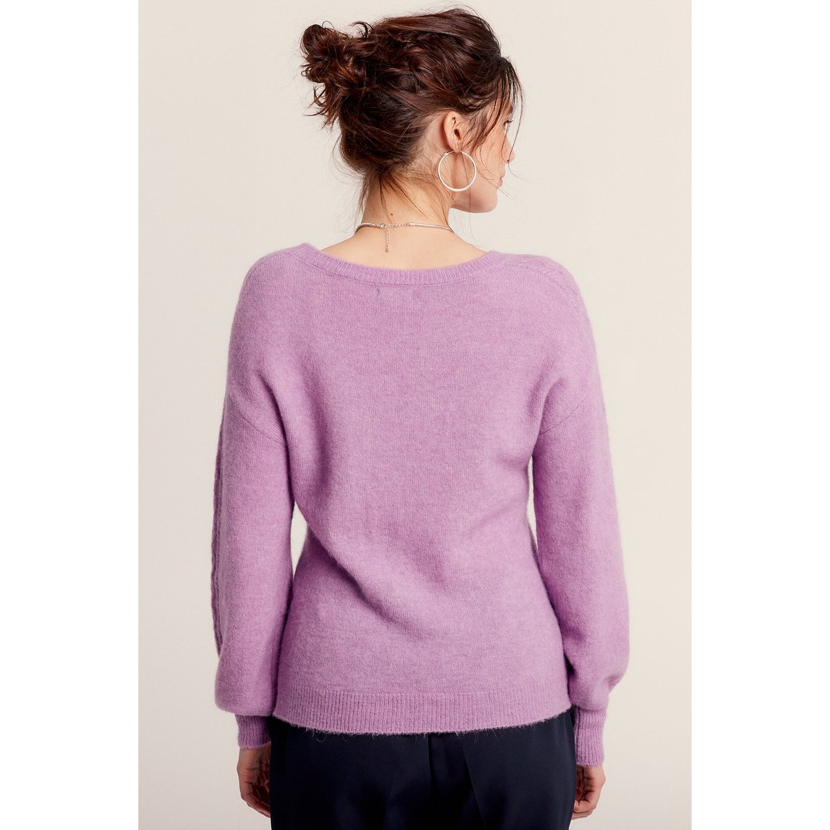 Pull manches longues violet, BREAL