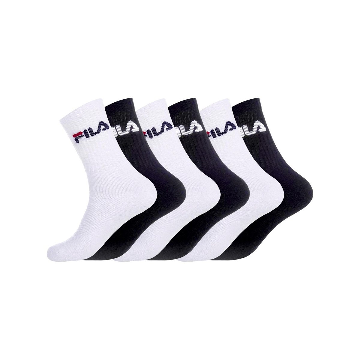 Lot De 6 Paires De Chaussettes Tennis noir/blanc, FILA