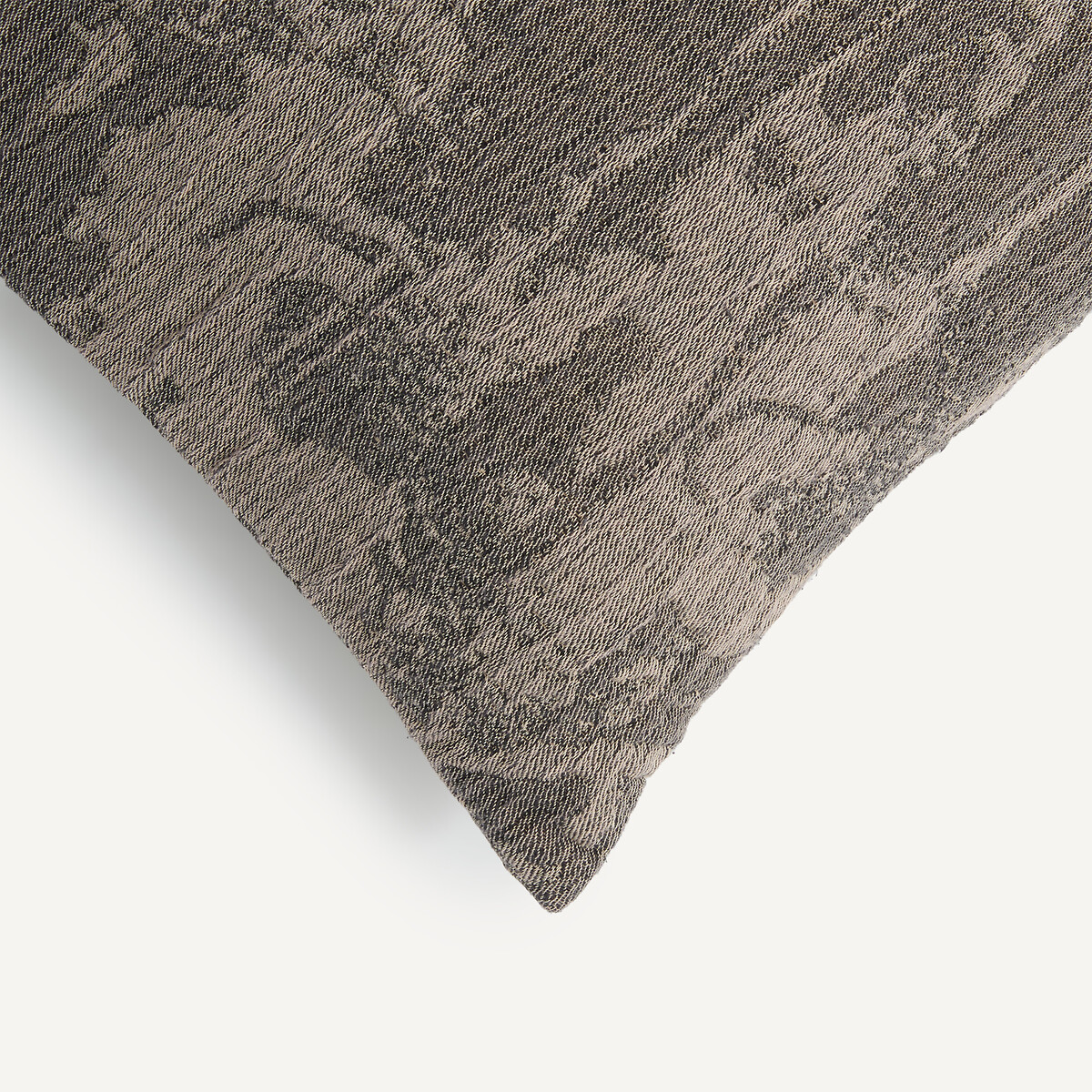 Funda de cojín en jacquard de algodón, LIV gris, AM.PM