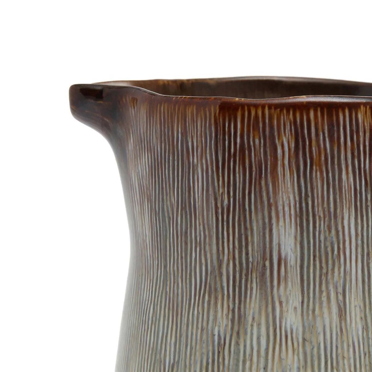 Pichet en grès cérame PENICHE taupe gris, BAZAR BIZAR