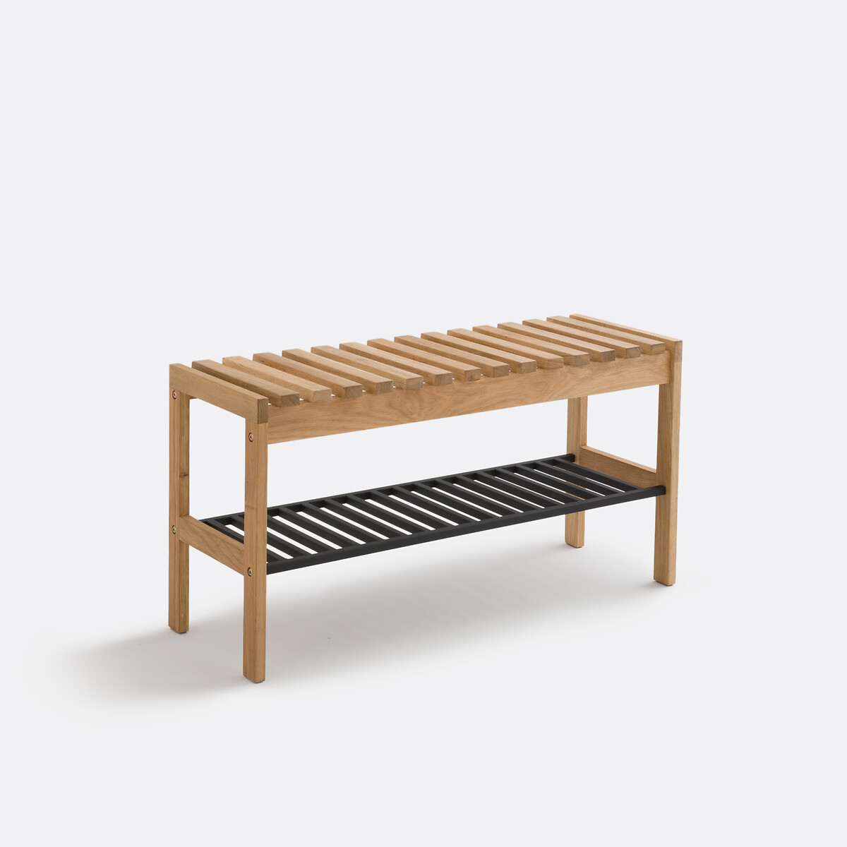 Banc chêne massif et métal fer, Kia bois/métal, LA REDOUTE INTERIEURS