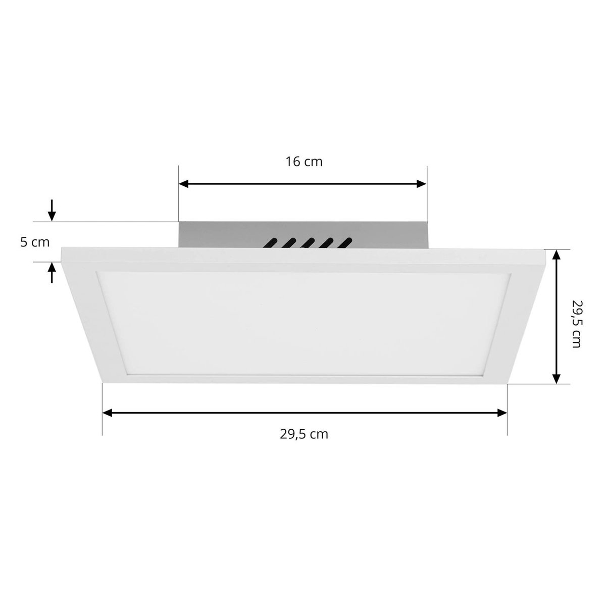 Plafonnier moderneLED, Lamin blanc, LINDBY