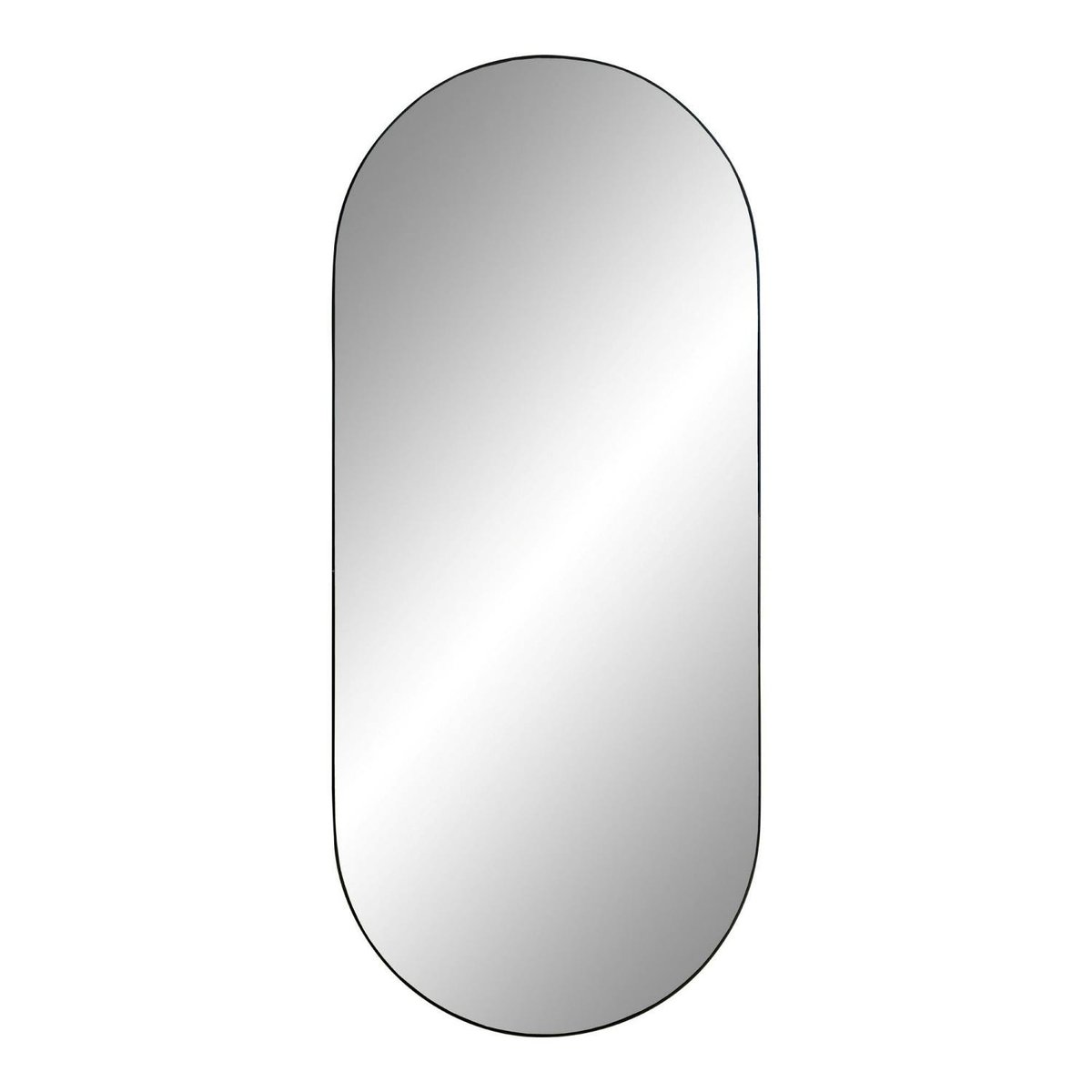 Miroir mural ovale 80 cm CODY noir, PIER IMPORT