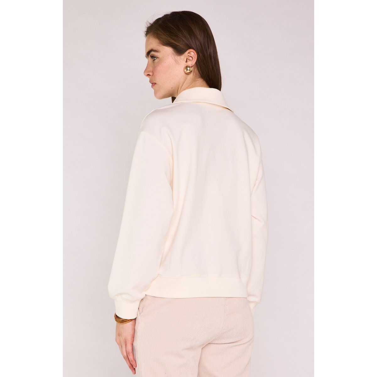 Sweat-shirt en coton LIMON creme, Maison 123