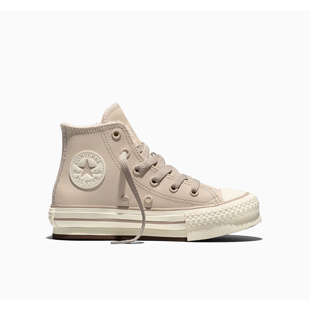Baskets en cuir CHUCK TAYLOR ALL STAR EVA LIFT WEATHERIZED beige clair, CONVERSE