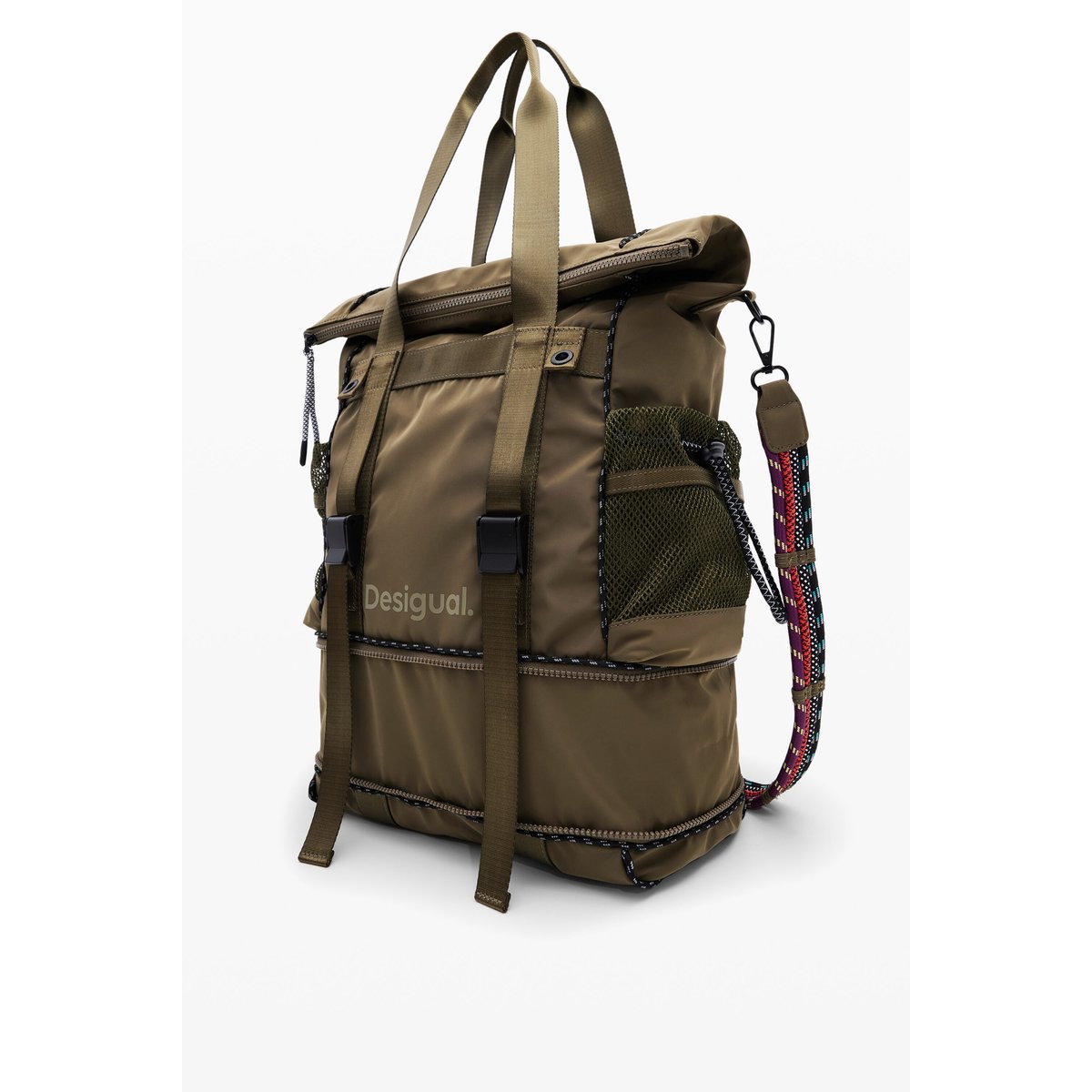 Grand sac à dos Voyager multiposition vert, DESIGUAL
