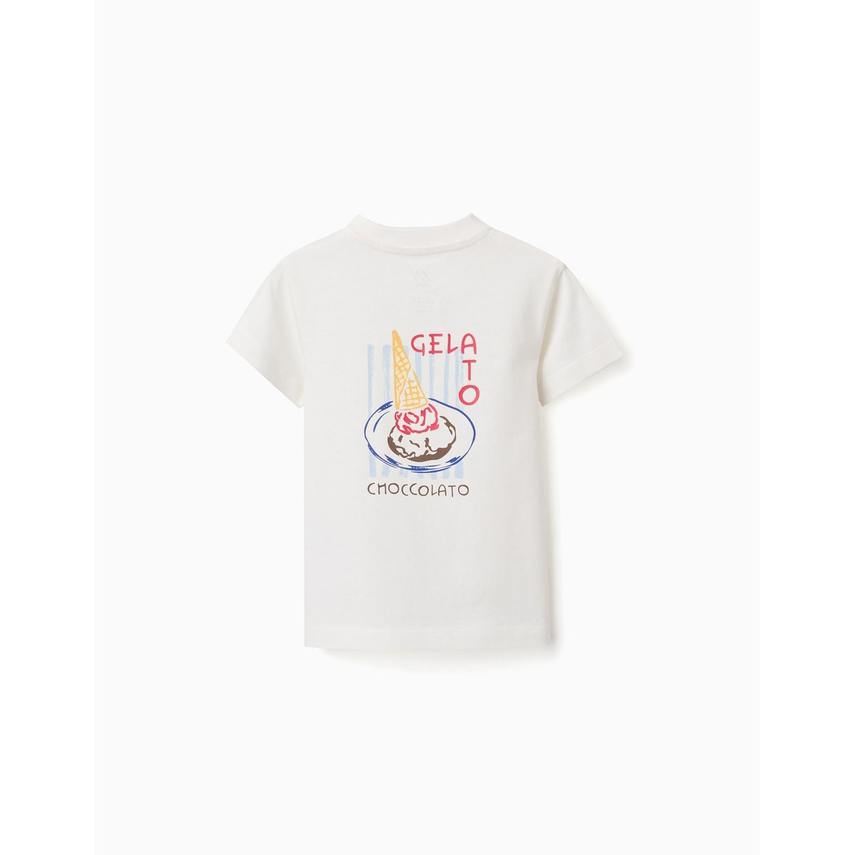 T-shirt en coton avec imprimé Gelato You&Me blanc, ZIPPY