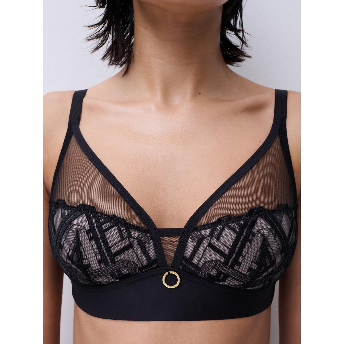 Soutien-gorge sans armature maintien GRAPHIC SUPPORT noir, CHANTELLE