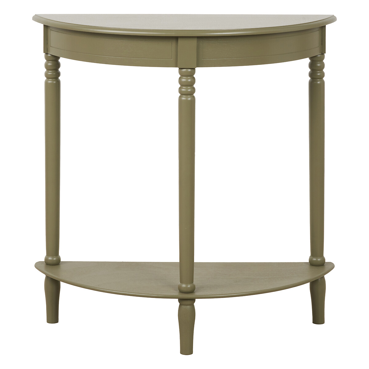 Hawthorne Half Moon Wood Console Table olive green, SO'HOME