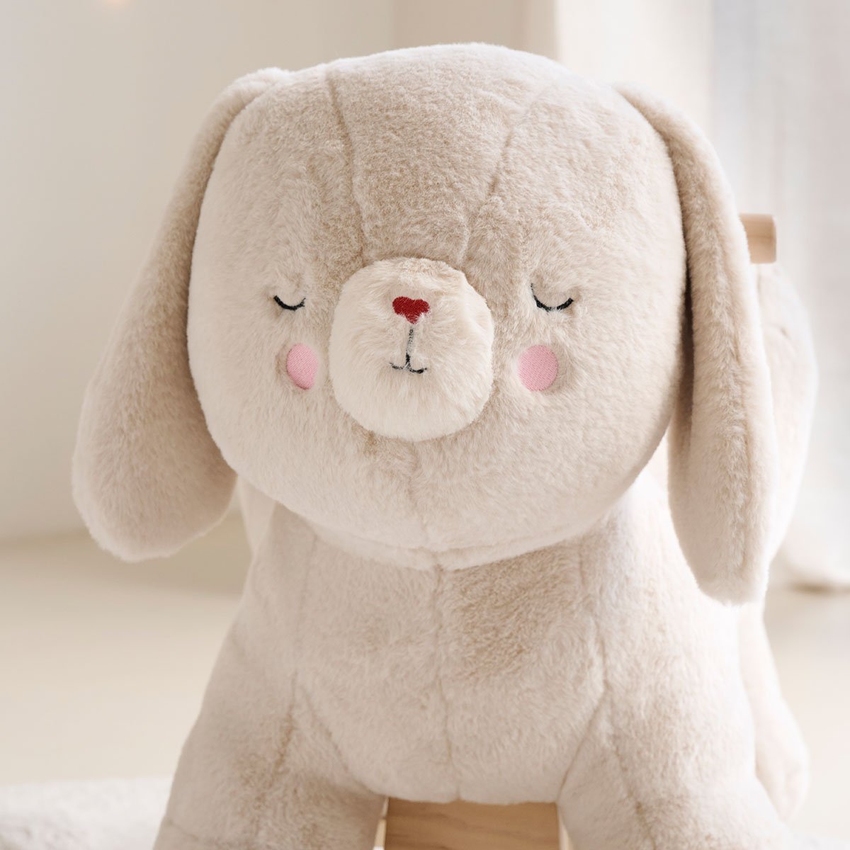 Cheval à bascule lapi beige, PETITE AMELIE