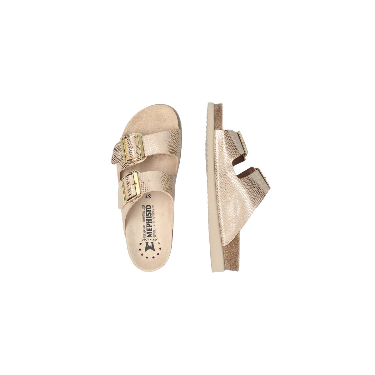 Sandales en cuir HESTER beige 5136, MEPHISTO