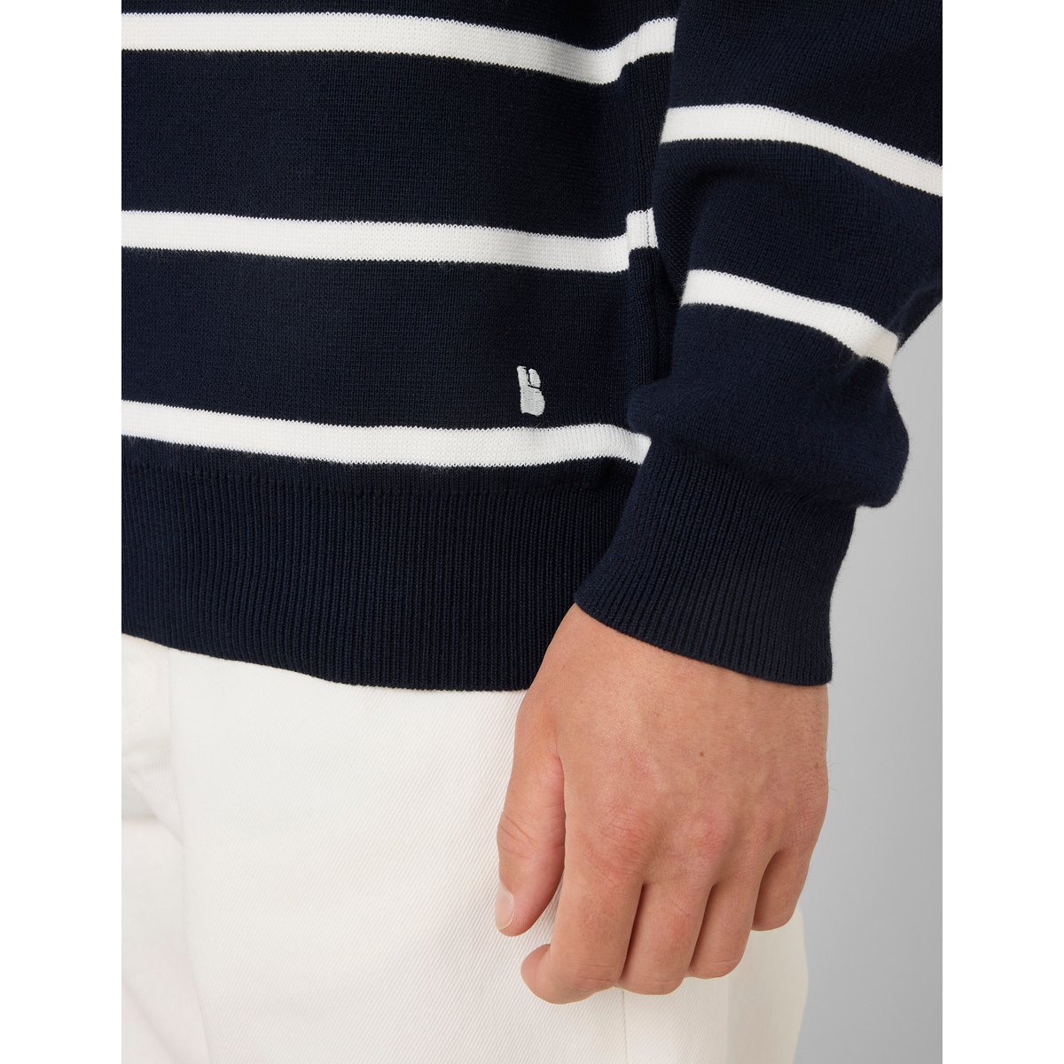 Pull marinière bleu foncé, BZB