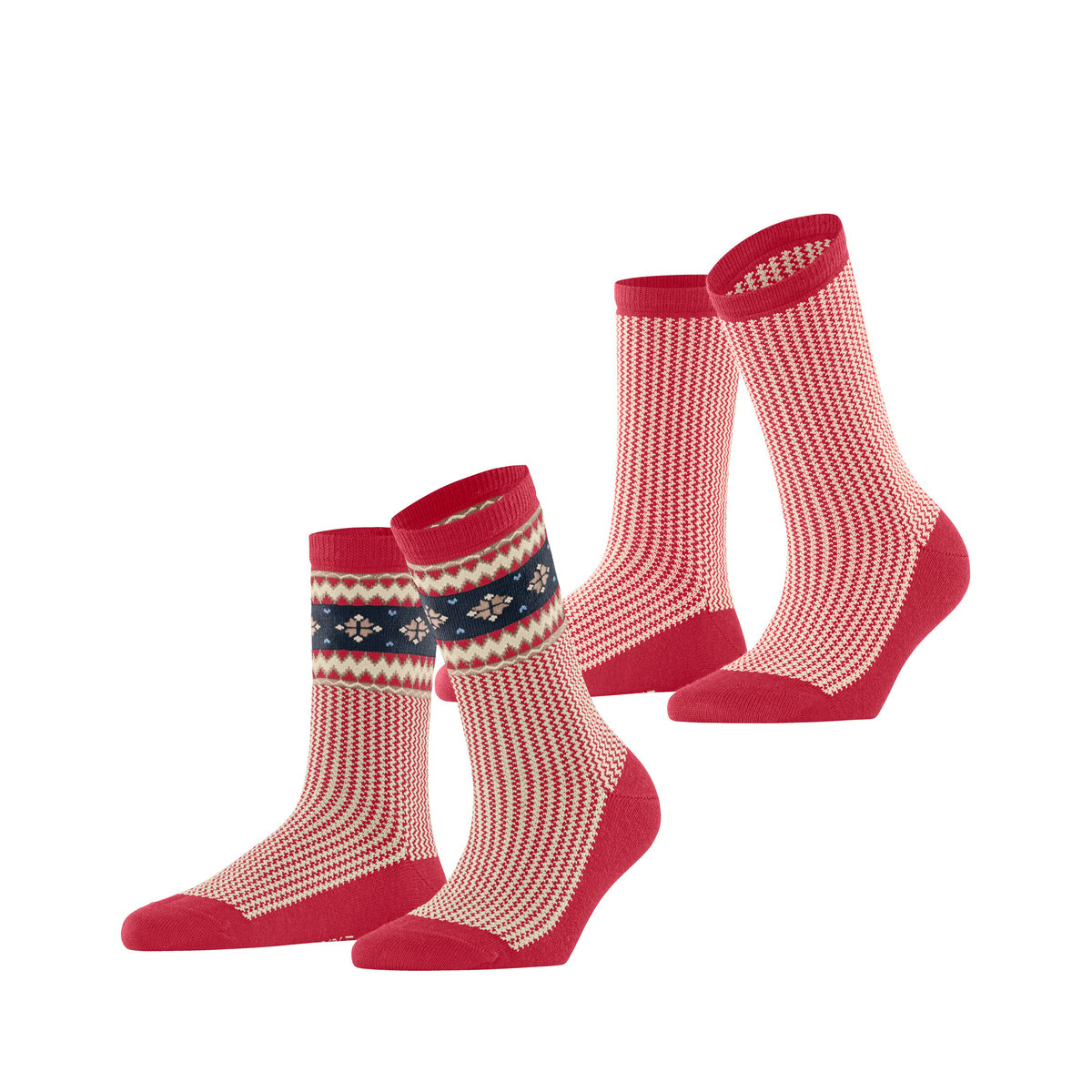 Chaussettes pour bottes Scandi 2-Pack Opaque rouge, ESPRIT