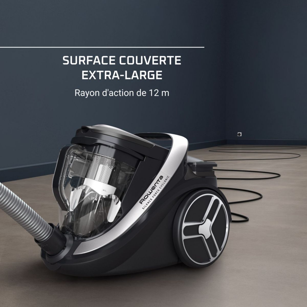 Aspirateur sans sac Silence Force Cyclonic Effitech RO7936EA couleur unique, ROWENTA