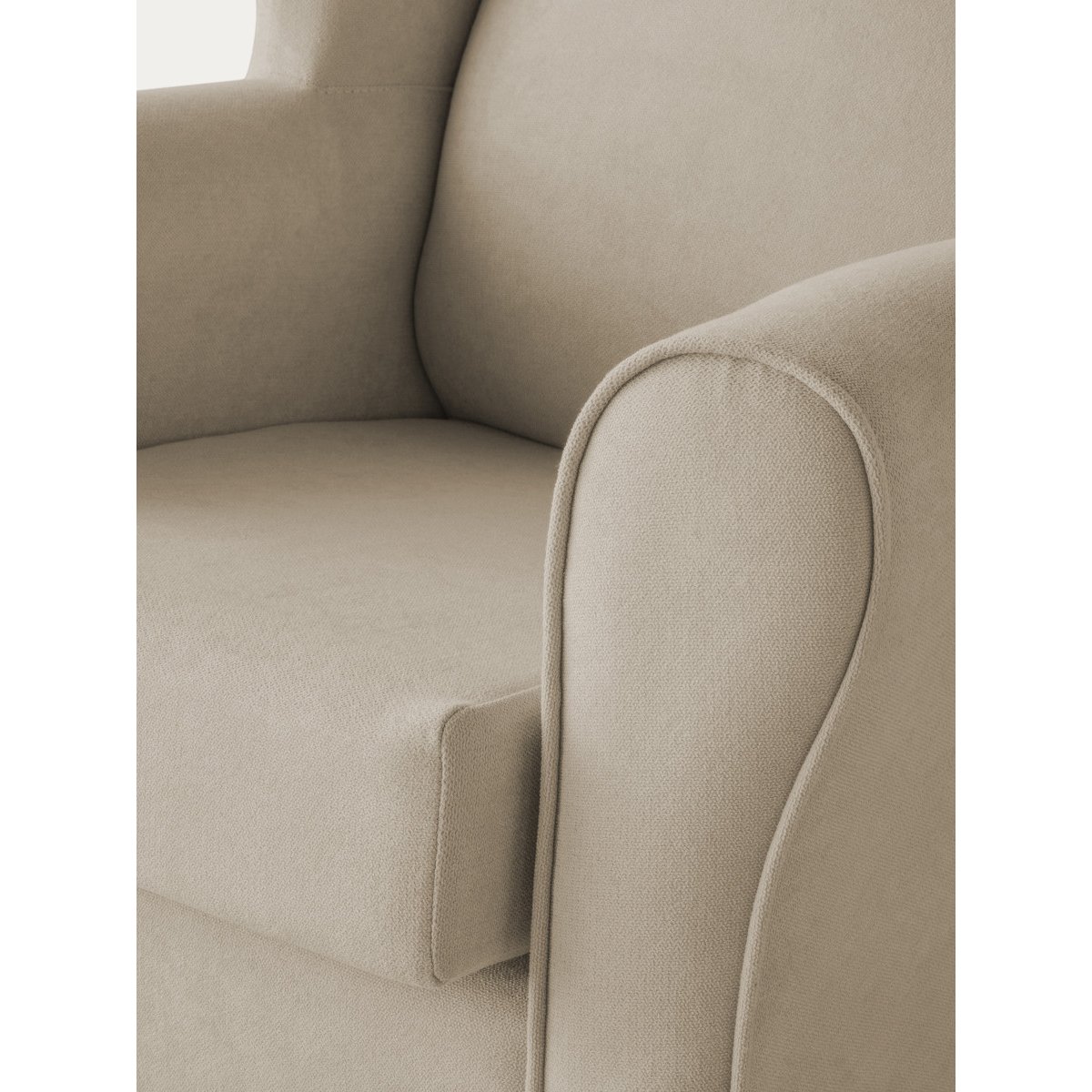 Fauteuil Rembourrée - DAN beige, KENAY