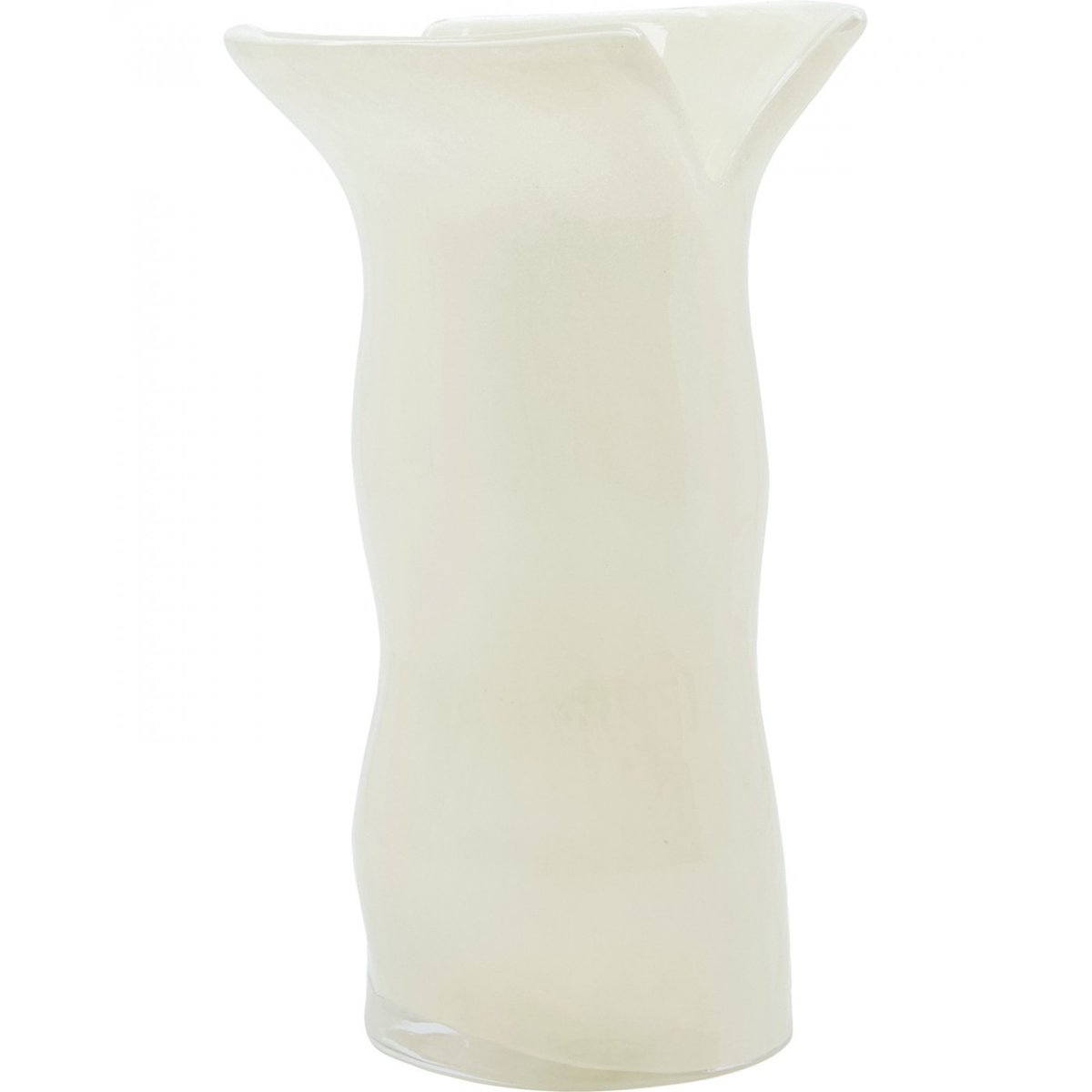 Vase en verre Cuff blanc cassé, HOUSE DOCTOR
