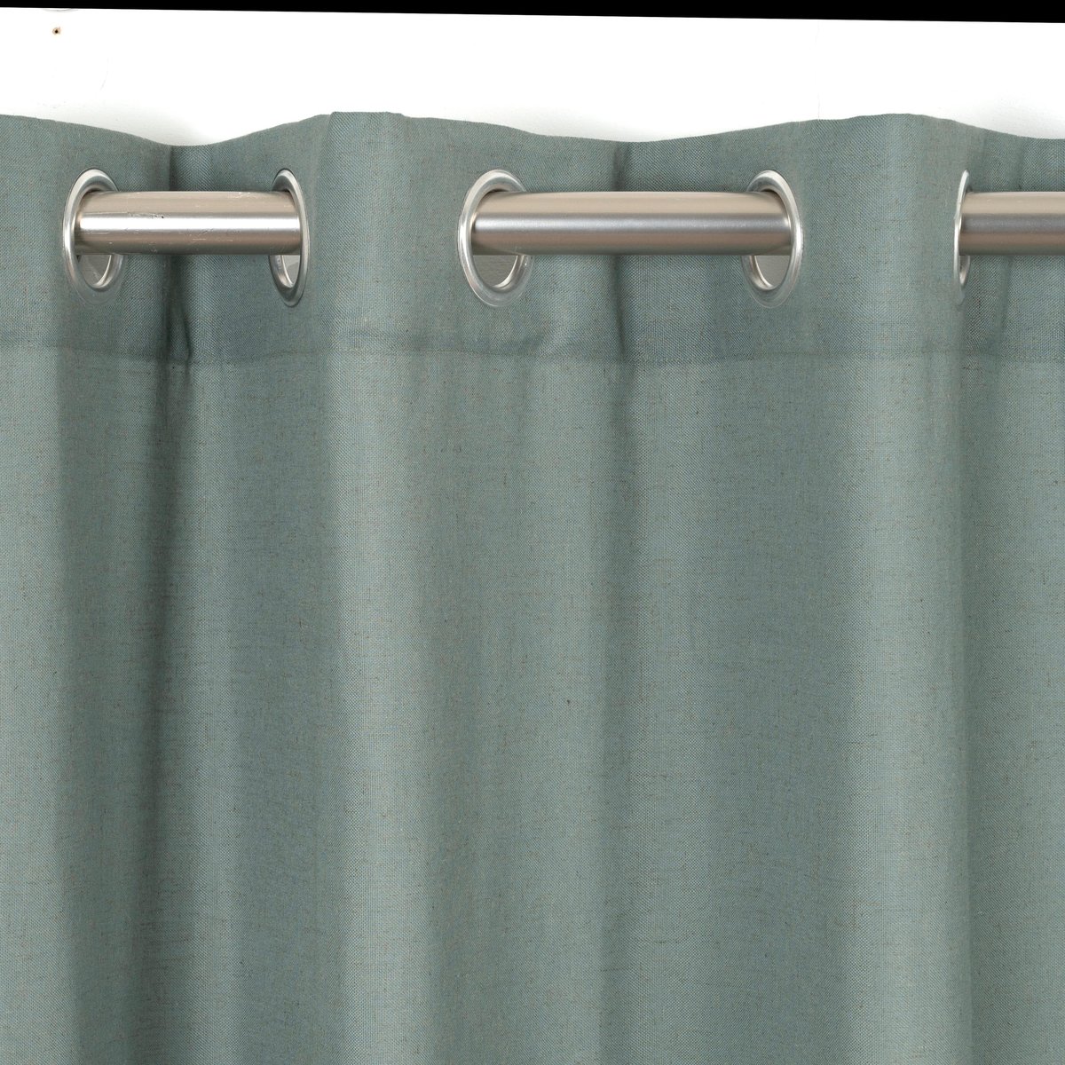 Rideau tamisant en polyester et lin, AYDEN vert sauge, INSPIRE